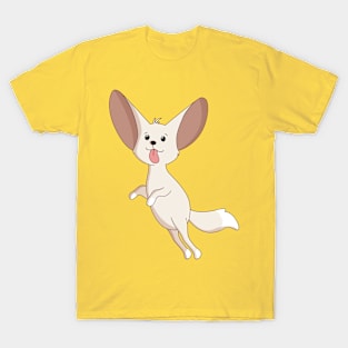 Jumping Fennec Fox Cute Adorable Pet Owners T-Shirt